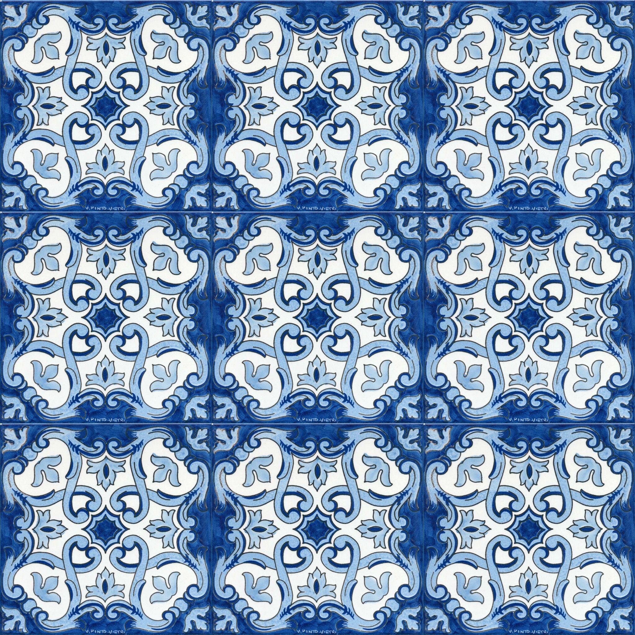 Ceramica Pinto Barocco Vietri VP14531 piastrella pennello