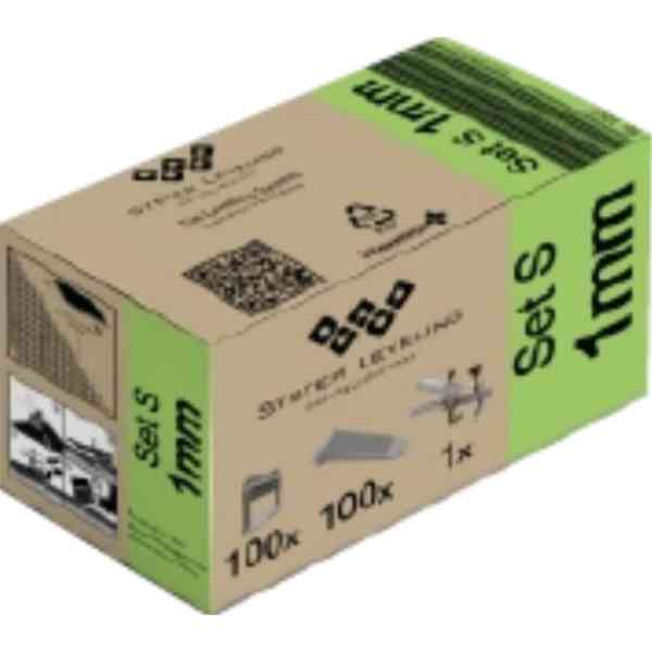 System Leveling Set S distanziatori 1,0 mm kit 100+100+1