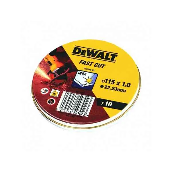 DeWalt Fast Cut disco taglio inox 115 mm set 10 pezzi
