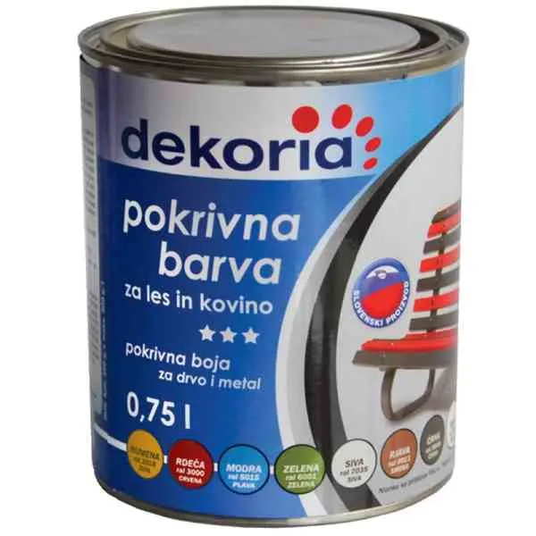 Dekoria Smalto coprente legno metallo 0,20 L marrone