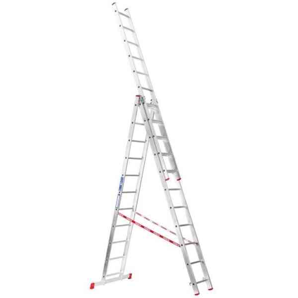 STS scala in alluminio 3x11 gradini tripla 4,62 m