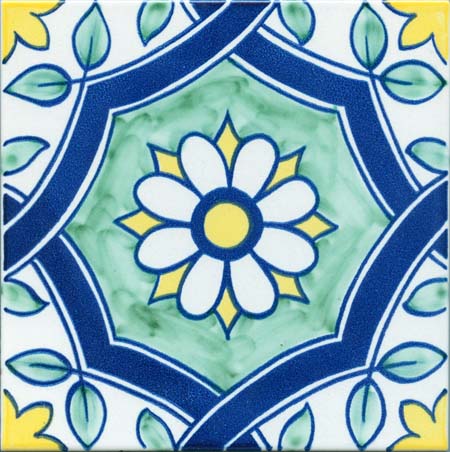 Ceramica Pinto Antico Vietri Stampato VP7678 piastrella decoro mano