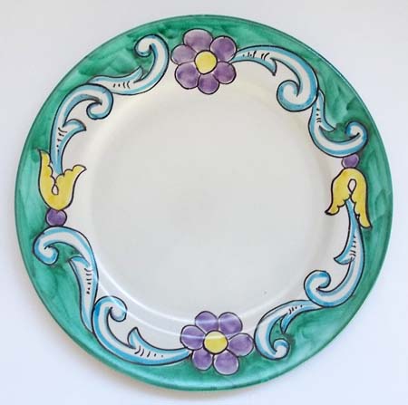 CERAMICA PINTO Floreale VP14197 piatto piano fatto a mano