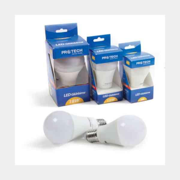 Protech Lampadina LED E27 5W 3000K luce calda 190 Lm