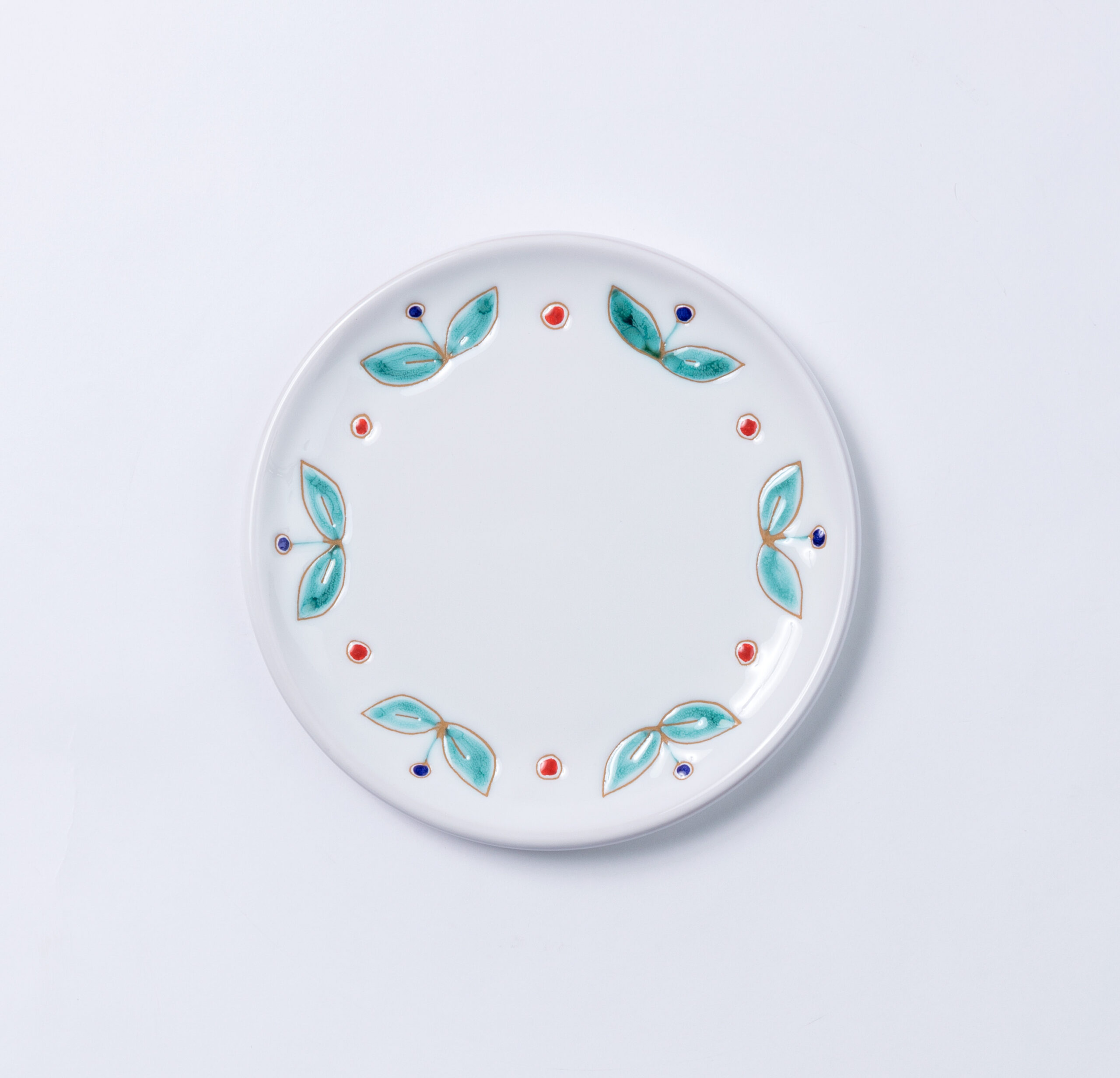 Cerasarda Pavoncelle piatto dessert ceramica rosso 19 cm
