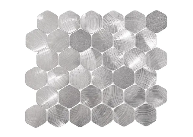 Roca Diamond Silver mosaico metallico argento