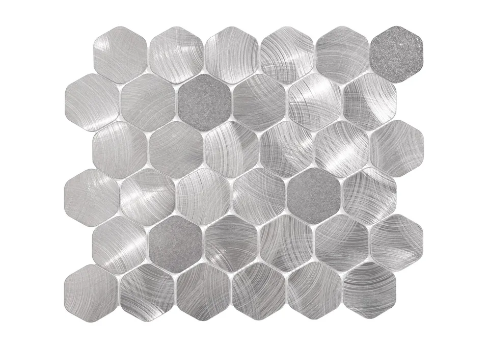Roca Diamond Silver mosaico metallico argento