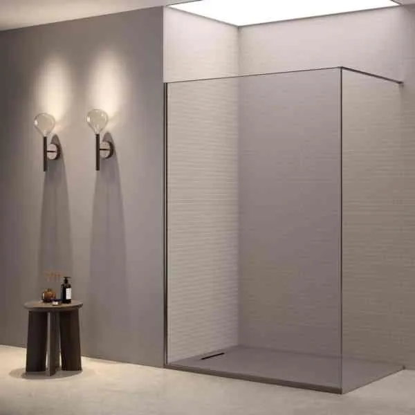 Lacus EVO Nickel parete doccia walk-in 120 cm 8 mm