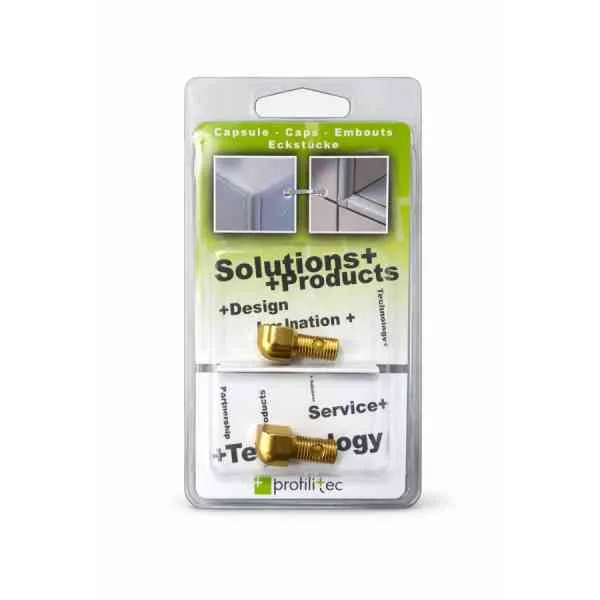 Profilitec RoundJolly RJC100AOBSET2 tappi terminali oro spazzolato H10 2 pz