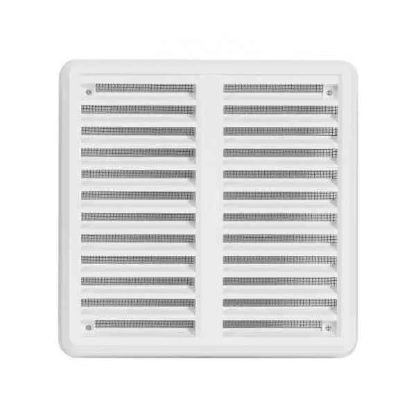 Haco VM 150x150 KB griglia ventilazione bianca con rete