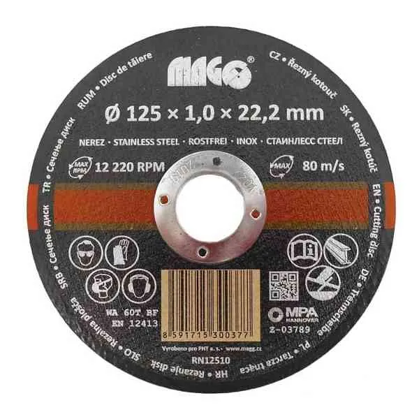 Magg dischi taglio Inox 125x1x22 mm confezione 5 pezzi