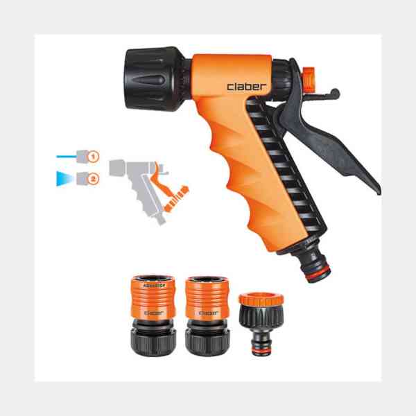 Claber 8551 pistola irrigazione Ergo kit 1/2 raccordi