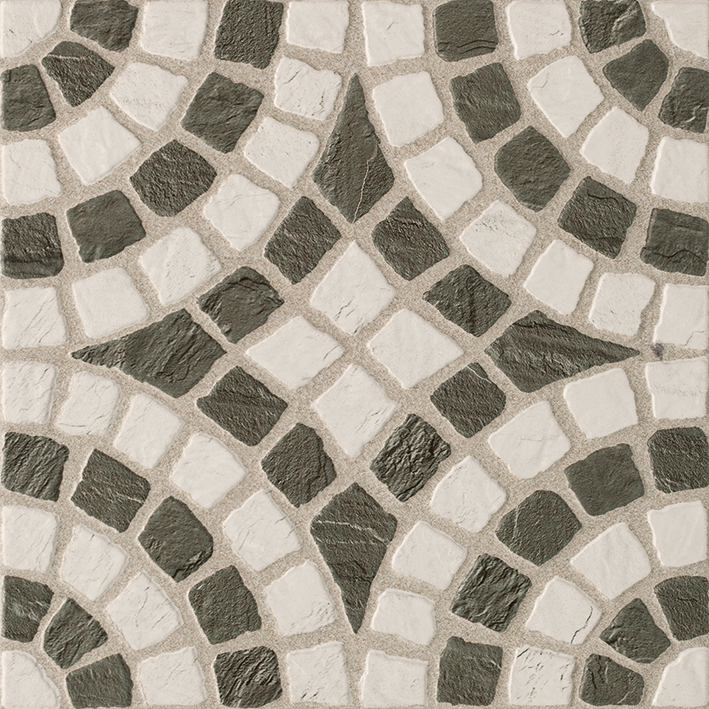 Recer Portuguesa Black White 33x33 piastrella decorata