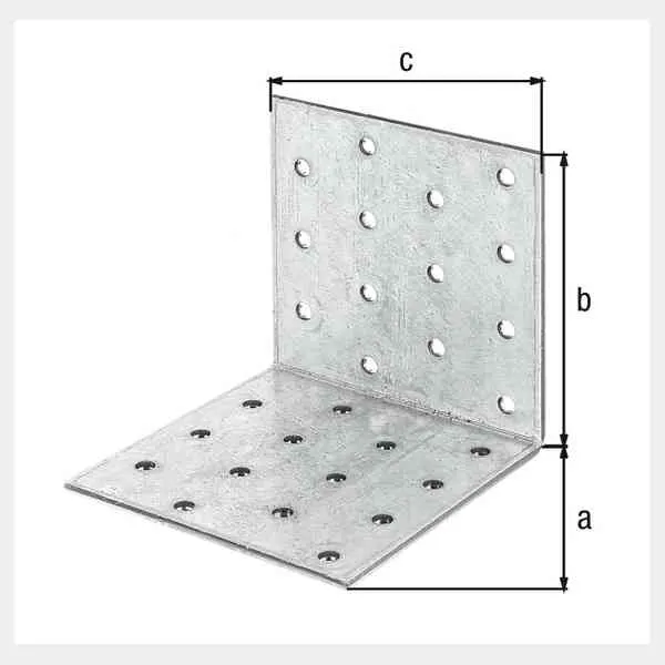 GAH Alberts piastra angolare 80x80x80 mm acciaio