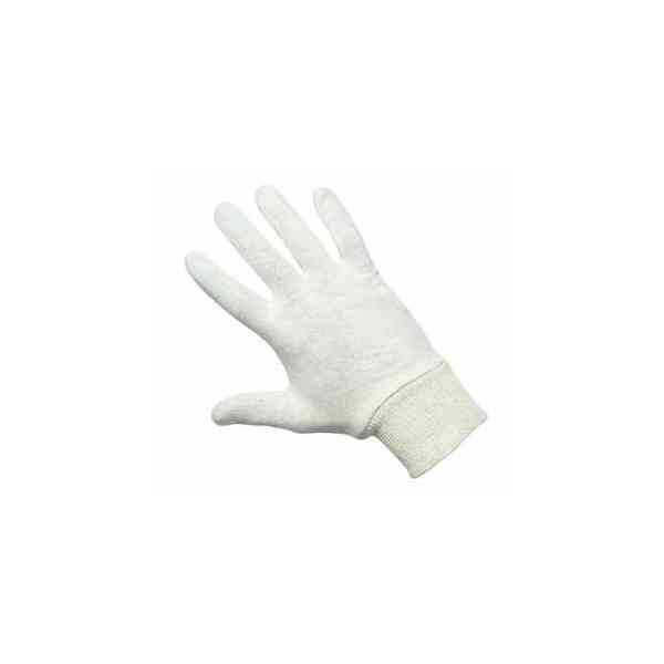 TIT 10 guanti in cotone bianchi taglia 8 polso elastico