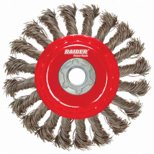Raider spazzola a tazza 100 mm per smerigliatrice metallo