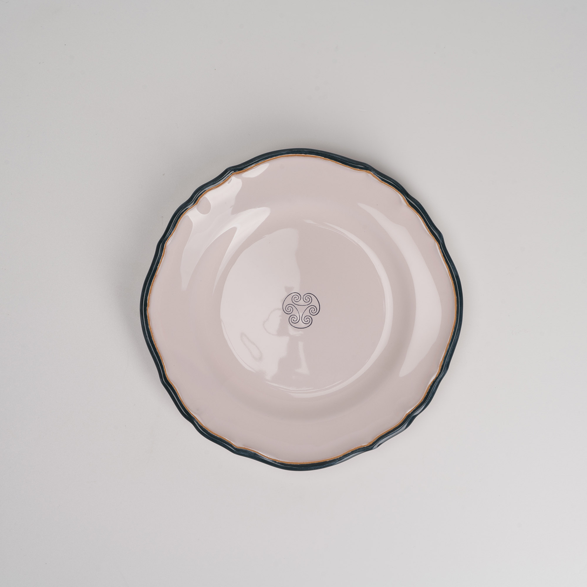 Cerasarda Arte Tavola Piatto Dessert Monogram Rosa