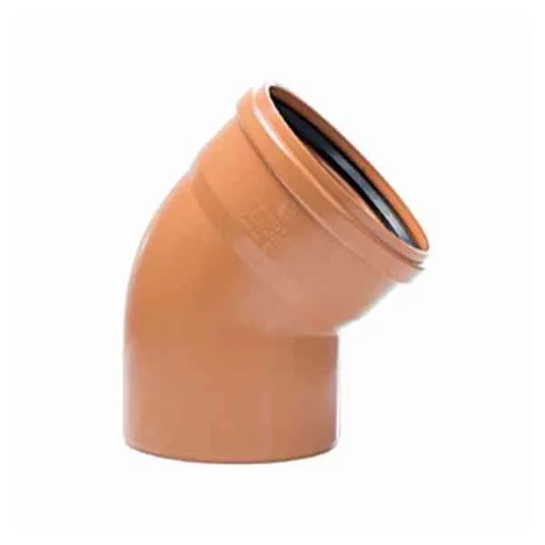 KGB UK curva PVC 250 mm 45° scarico arancione