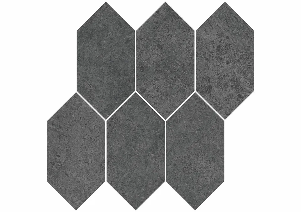 Roca Poniente Malla Negro mosaico nero effetto pietra