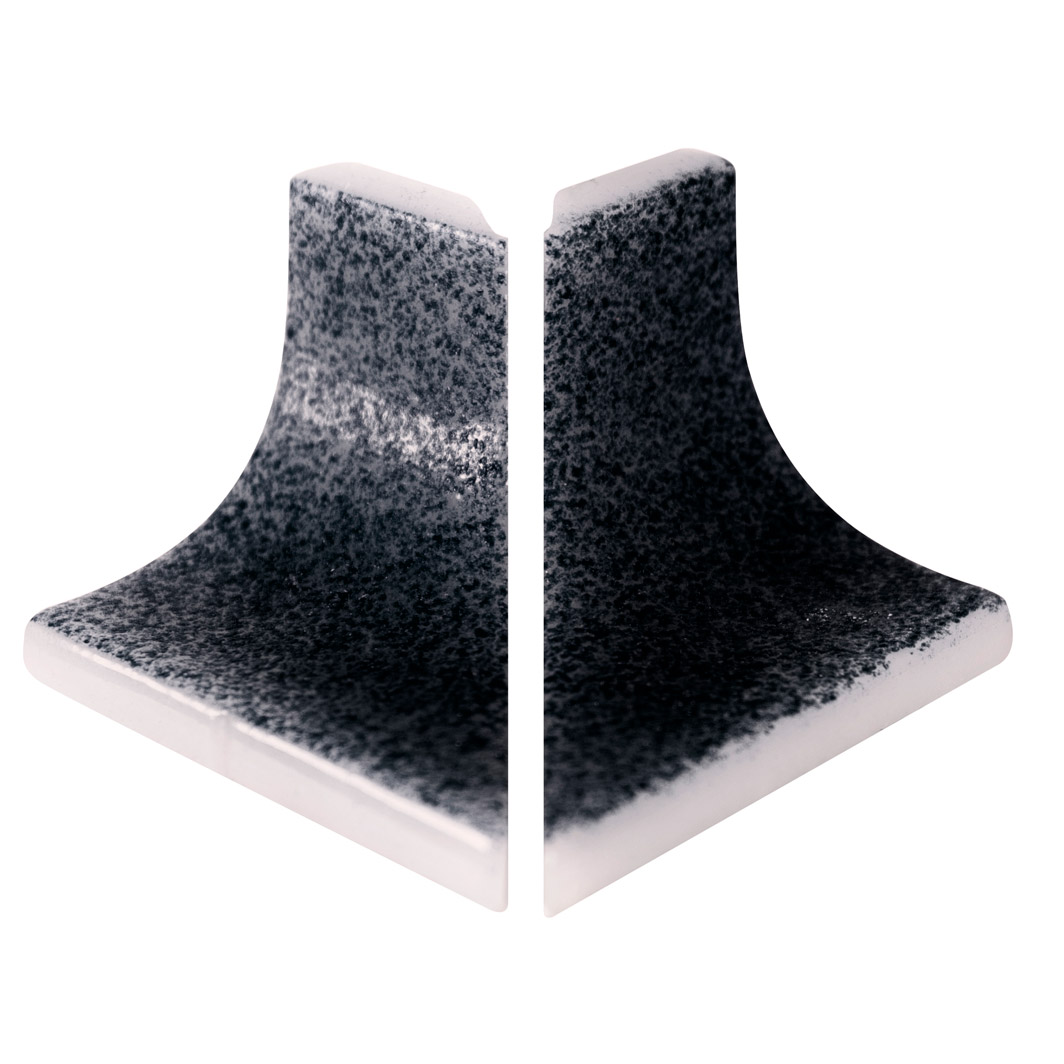 SQ Mosaic Special Finishes AB2 GN400-A angolo gradino nero opaco
