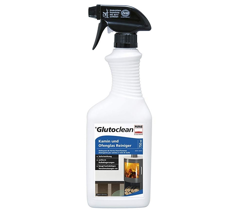 Glutoclean detergente vetro camino 750 ml fuliggine