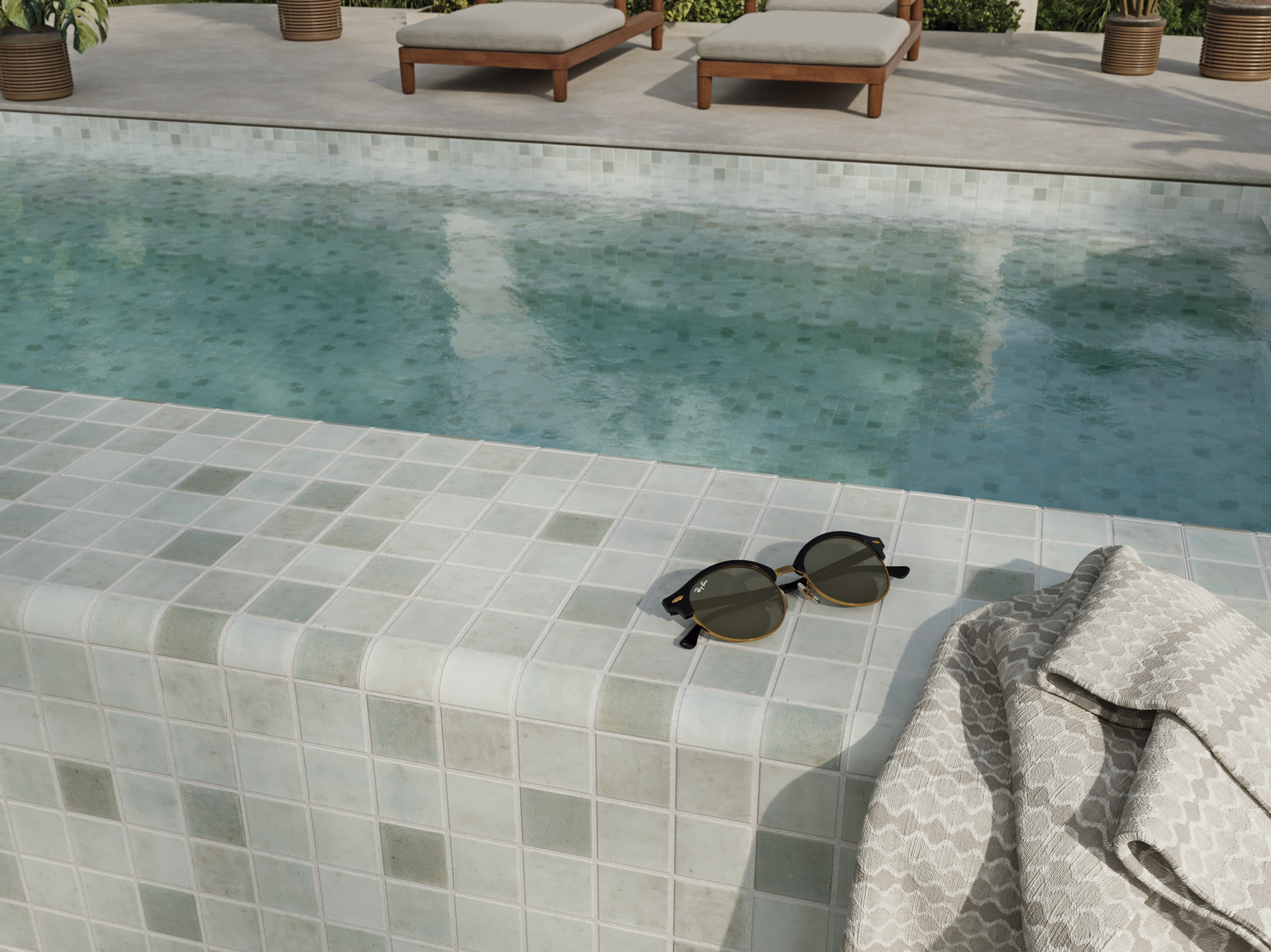 SQ Mosaic Essence Fifty Coast Light mosaico beige-grigio 50x50