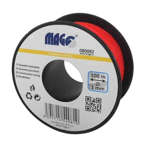 Magg cordella tracciatore rossa 100 m x 1 mm
