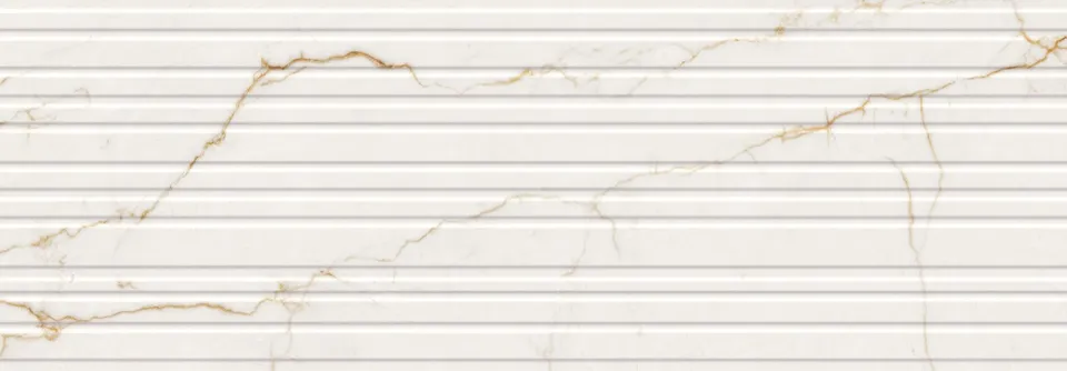 Recer Calacatta Auria Ripple Gold 30x90R piastrella opaca