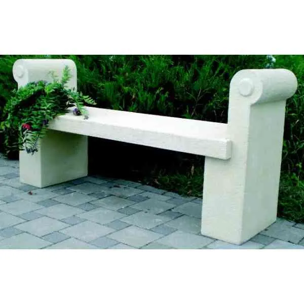 Art Beton Panchina cemento 150x75x45 cm grigia giardino