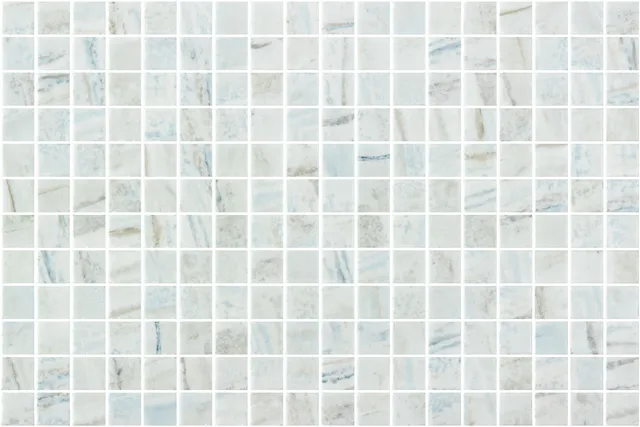 SQ Mosaic Identity Doga mosaico bianco lucido pennellate