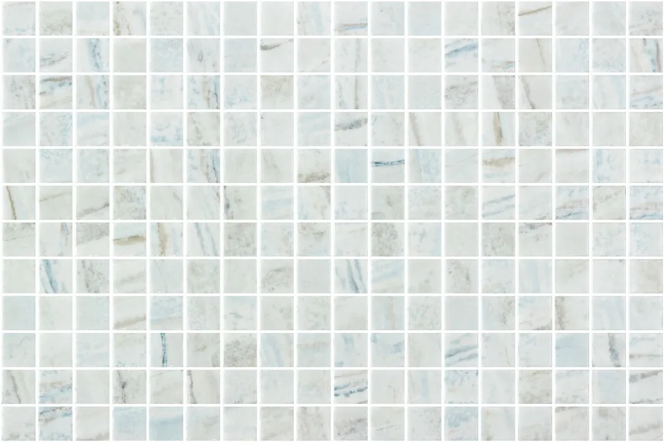 SQ Mosaic Identity Doga mosaico bianco lucido pennellate
