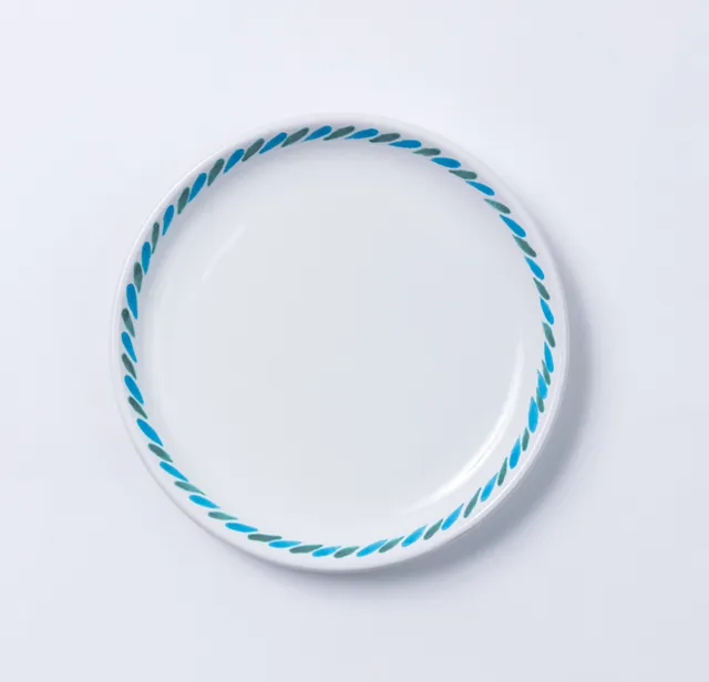Cerasarda Arte della Tavola Pavoncelle piatto fondo turchese 22,5cm