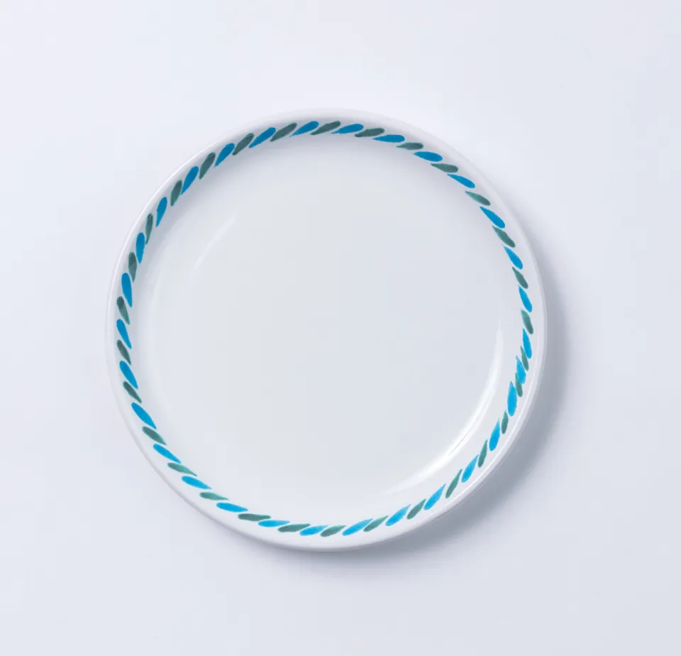 Cerasarda Arte della Tavola Pavoncelle piatto fondo turchese 22,5cm
