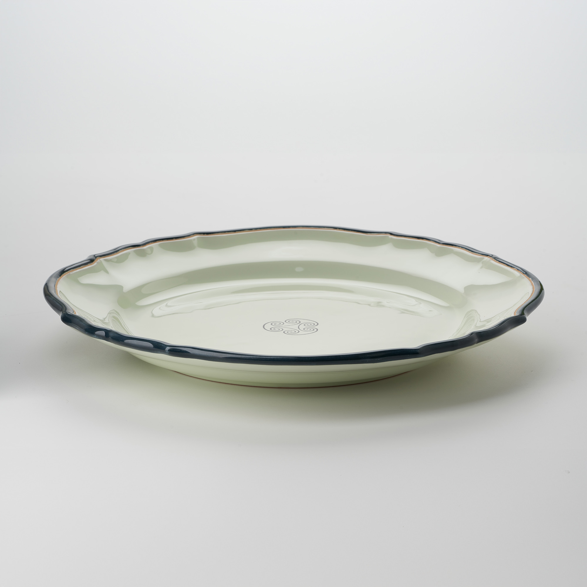Cerasarda Arte della Tavola Monogram Velluto Botanico segnaposto ceramica