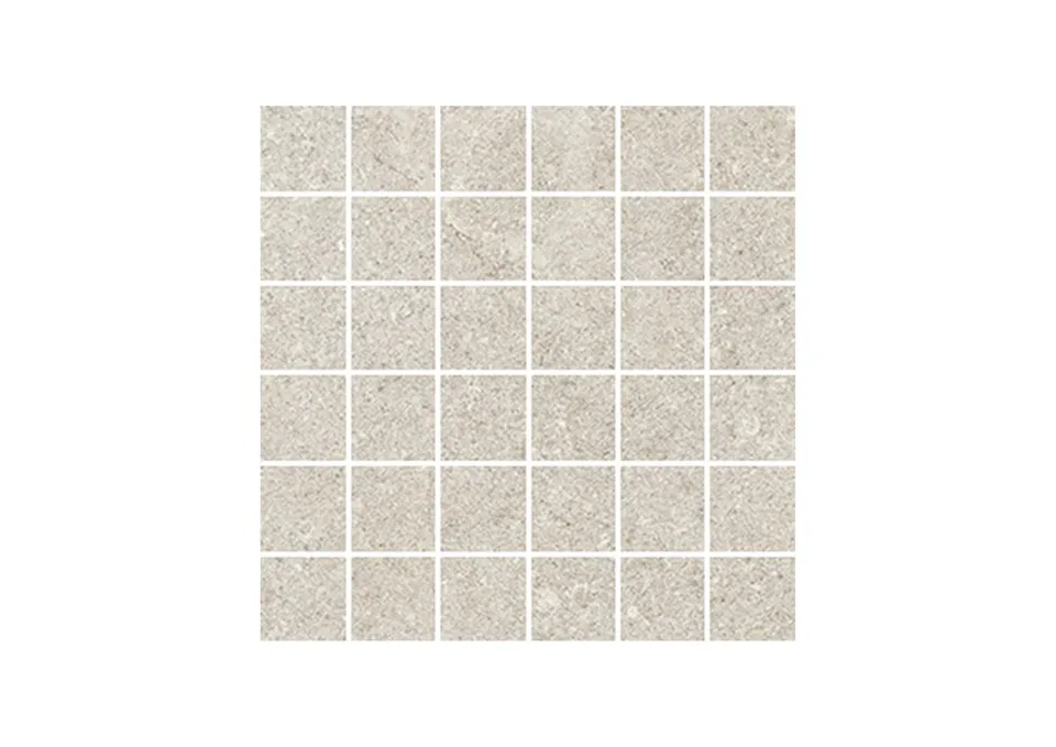 Roca Tiles Serena Crosscut Bone mosaico 30x30 effetto pietra
