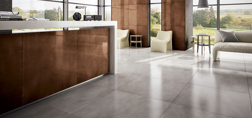 Viva Made Steeltech piastrella gres effetto metallo grigio