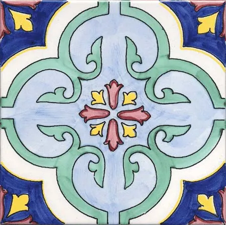 CERAMICA PINTO Barocco Vietri VP714 piastrella maiolica mano