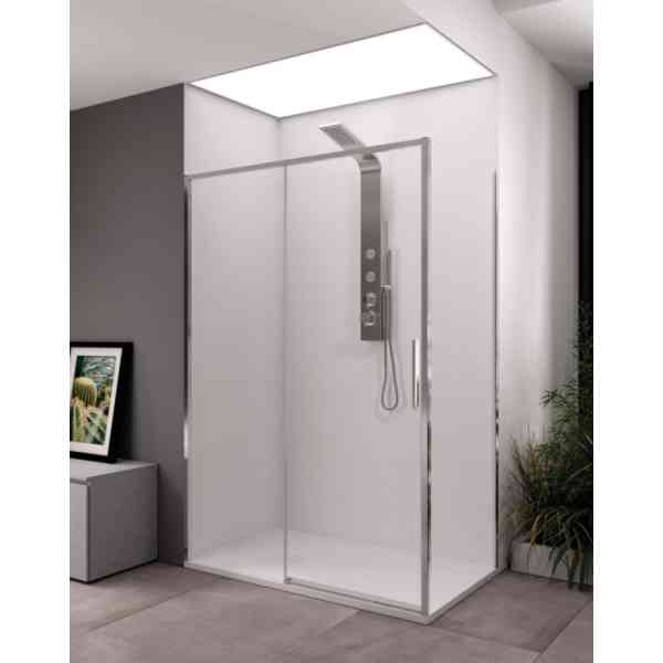 Lacus Torcello Chrome porta doccia scorrevole 100cm vetro 6mm