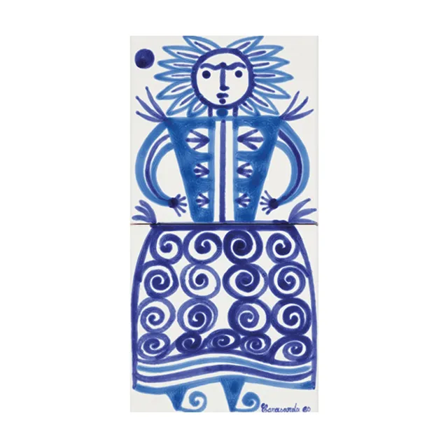 Cerasarda I Classici Dama 2 piastrella ceramica blu 2 pz