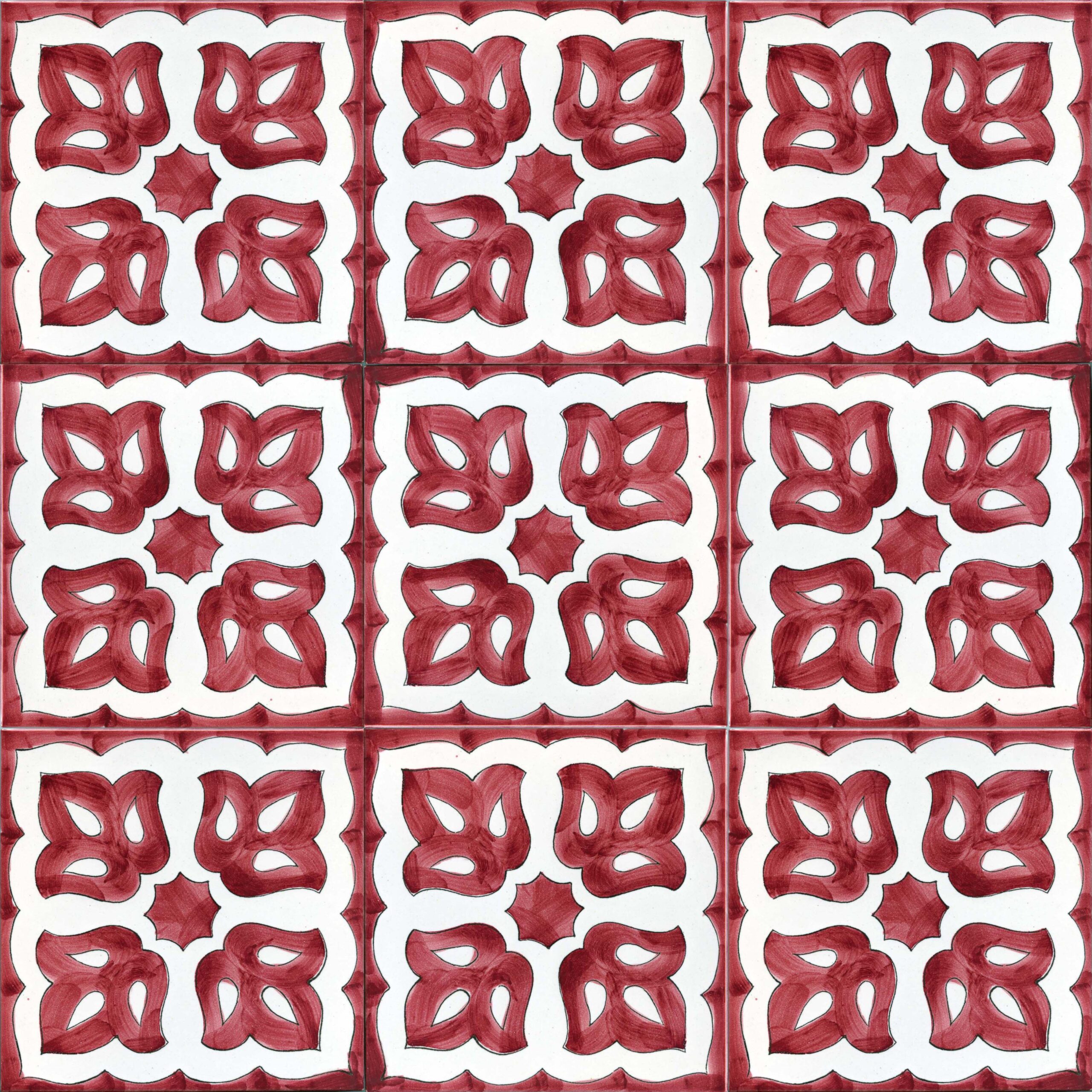 Ceramica Pinto Barocco Vietri VP14809 piastrella decoro mano