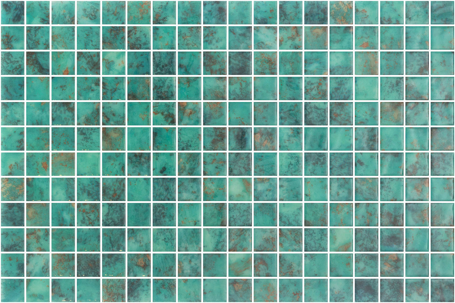 SQ Mosaic Identity Brigit Mosaico Verde Turchese Lucido
