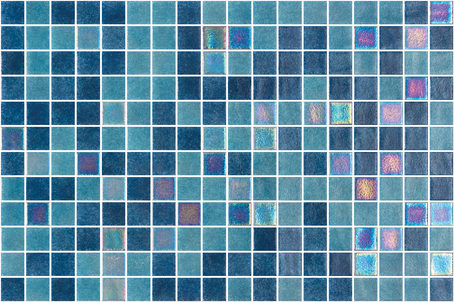 SQ Mosaic Pearl Ray mosaico turchese lucido perlescente