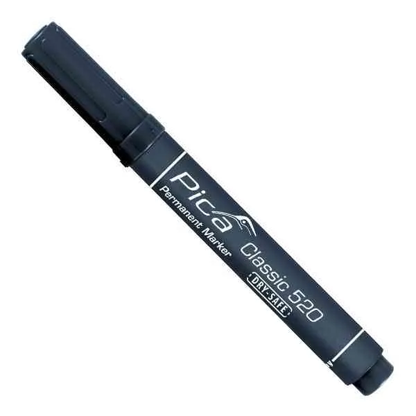 Pica pennarello permanente nero punta tonda 1-4 mm