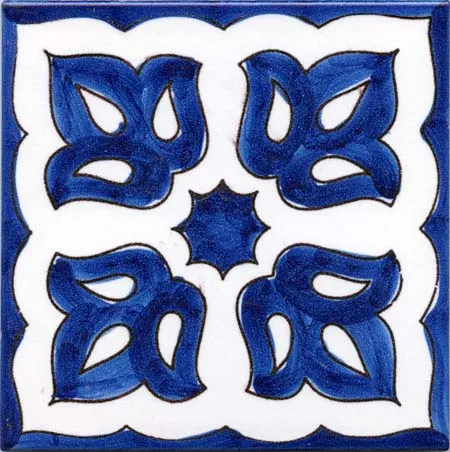 Ceramica Pinto Barocco Vietri VP14808 piastrella maiolica decoro mano
