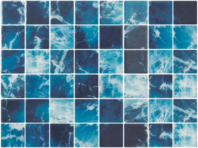 SQ Mosaic Identity Fifty Siroko mosaico 50x50 mm blu scuro onde