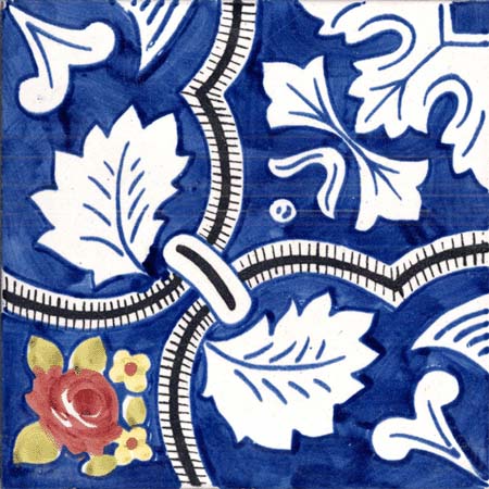 Ceramica Pinto Antico Vietri Stampato VP57 piastrella pennello e stampa