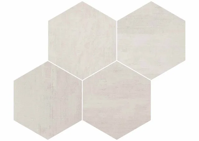 Roca Piezas complementarias Malla Hexagono Beige mosaico beige