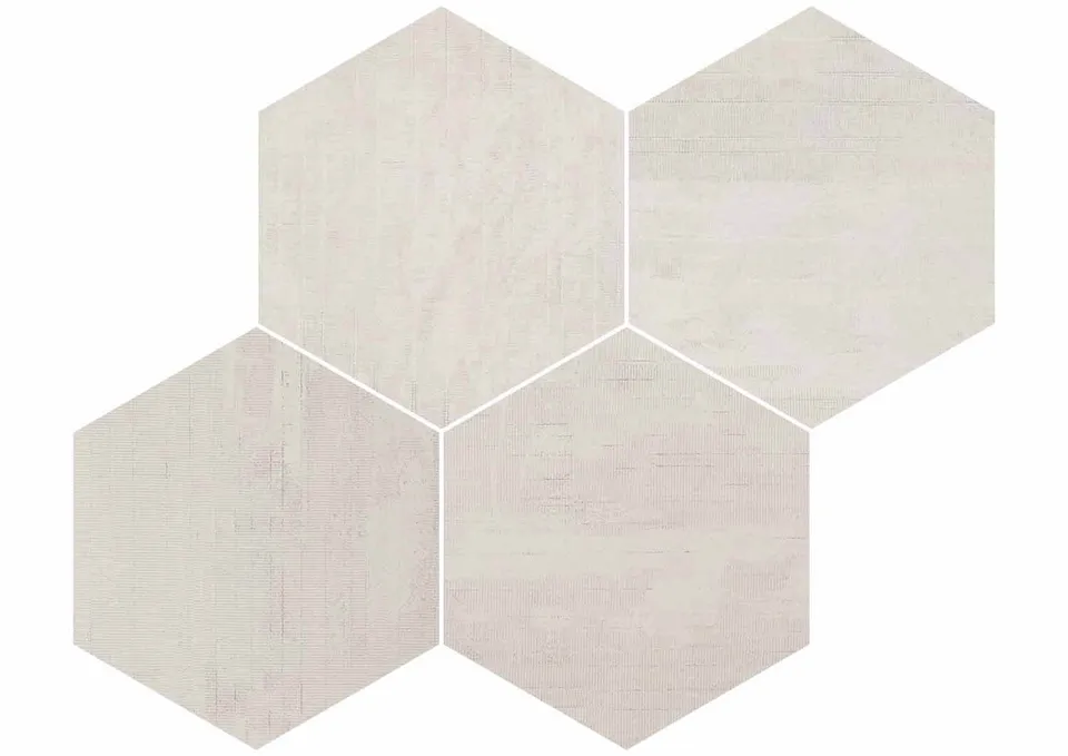 Roca Piezas complementarias Malla Hexagono Beige mosaico beige