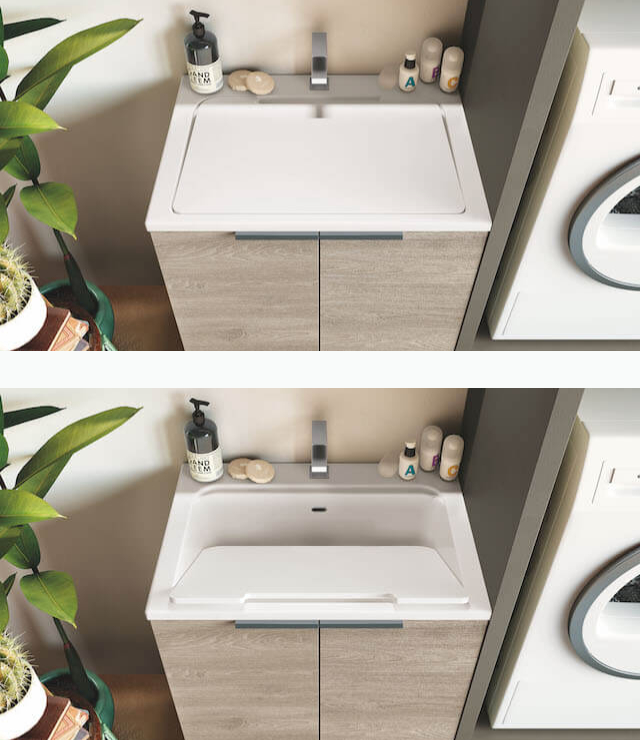 Viva Made Laundry 05 mobile lavanderia con vano lavatrice