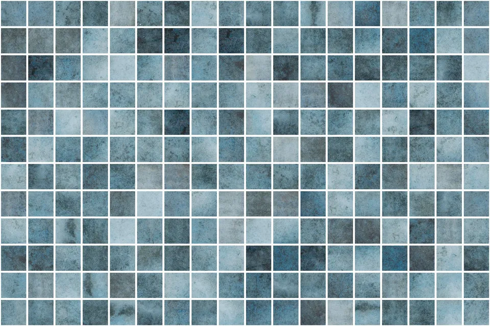 SQ Mosaic Kubu Namazu Glossy mosaico blu effetto pietra